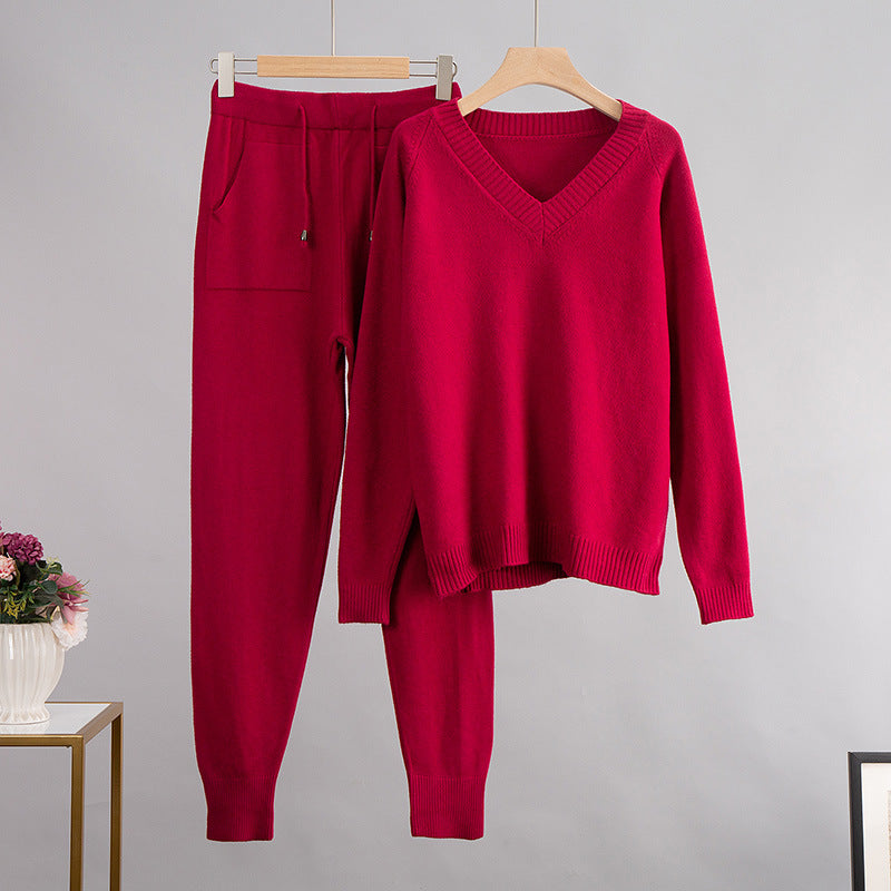 Ashley V Neck Sweater and Harem Pant