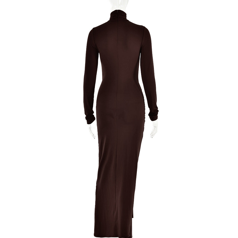 Dana Turtleneck Long Sleeve Maxi Dress