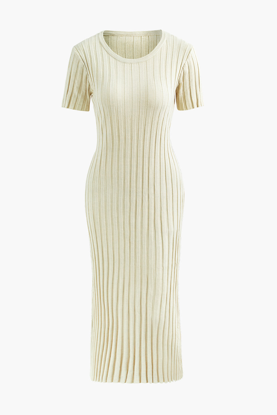 Elia Pleated Ribbed Knitted Maxi Dress