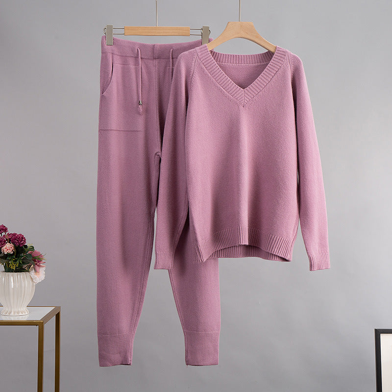 Ashley V Neck Sweater and Harem Pant