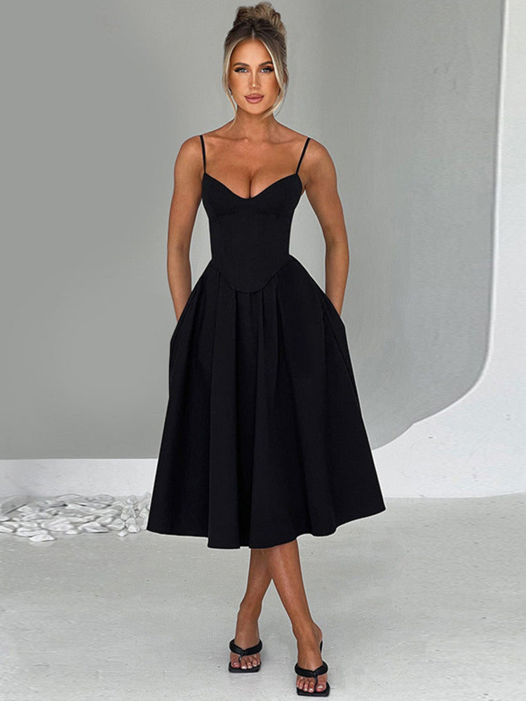 Alison Backless Loose Sexy Midi Dress