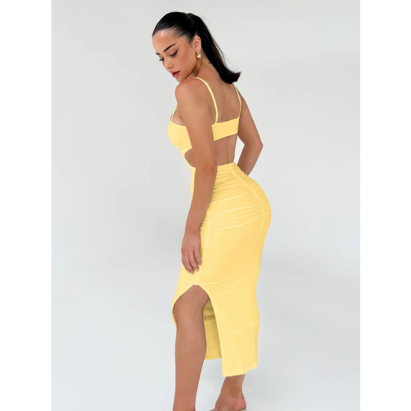 Dana Backless Cut Out Bodycon Maxi Dress