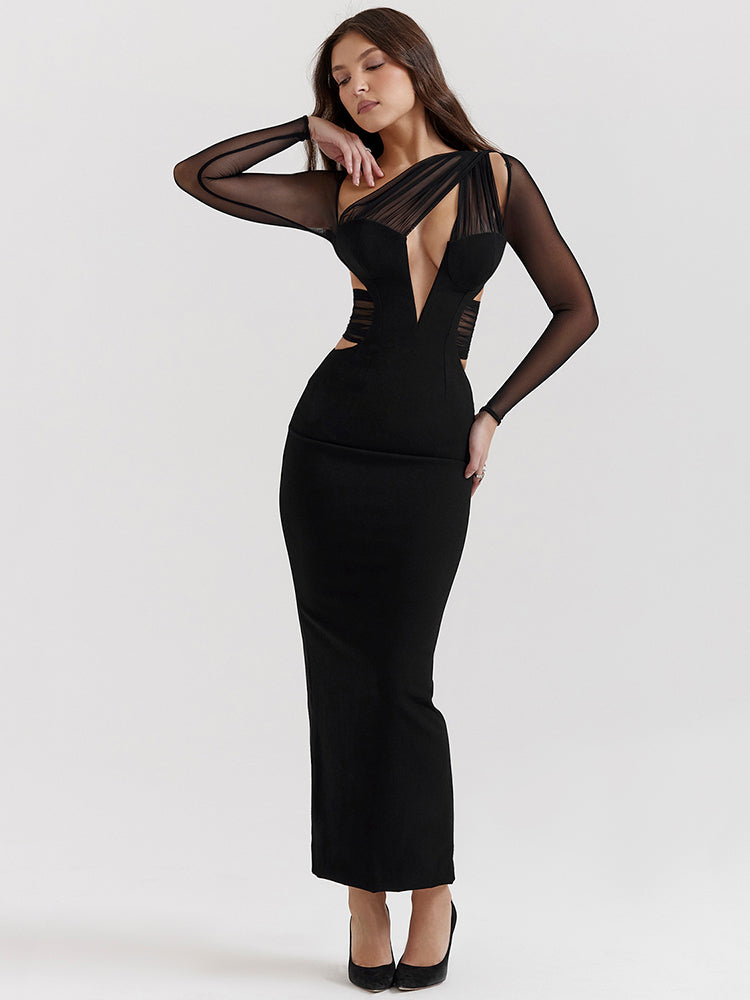 Beatrice Hollow Out Bodycon Sexy Maxi Dress