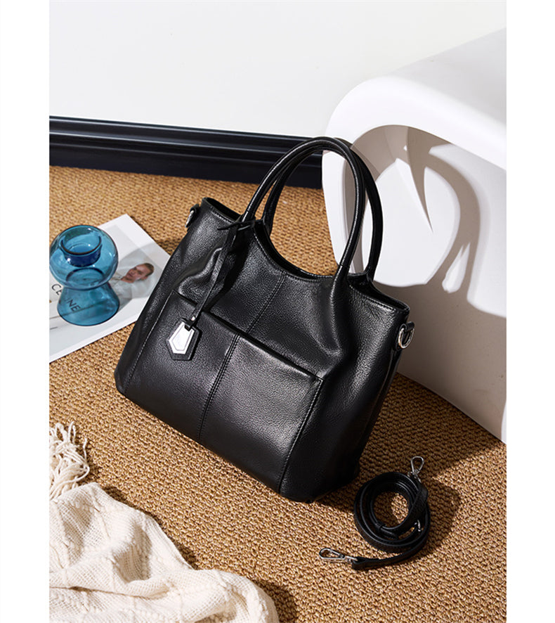 Catherine Genuine Leather Tote Handbag