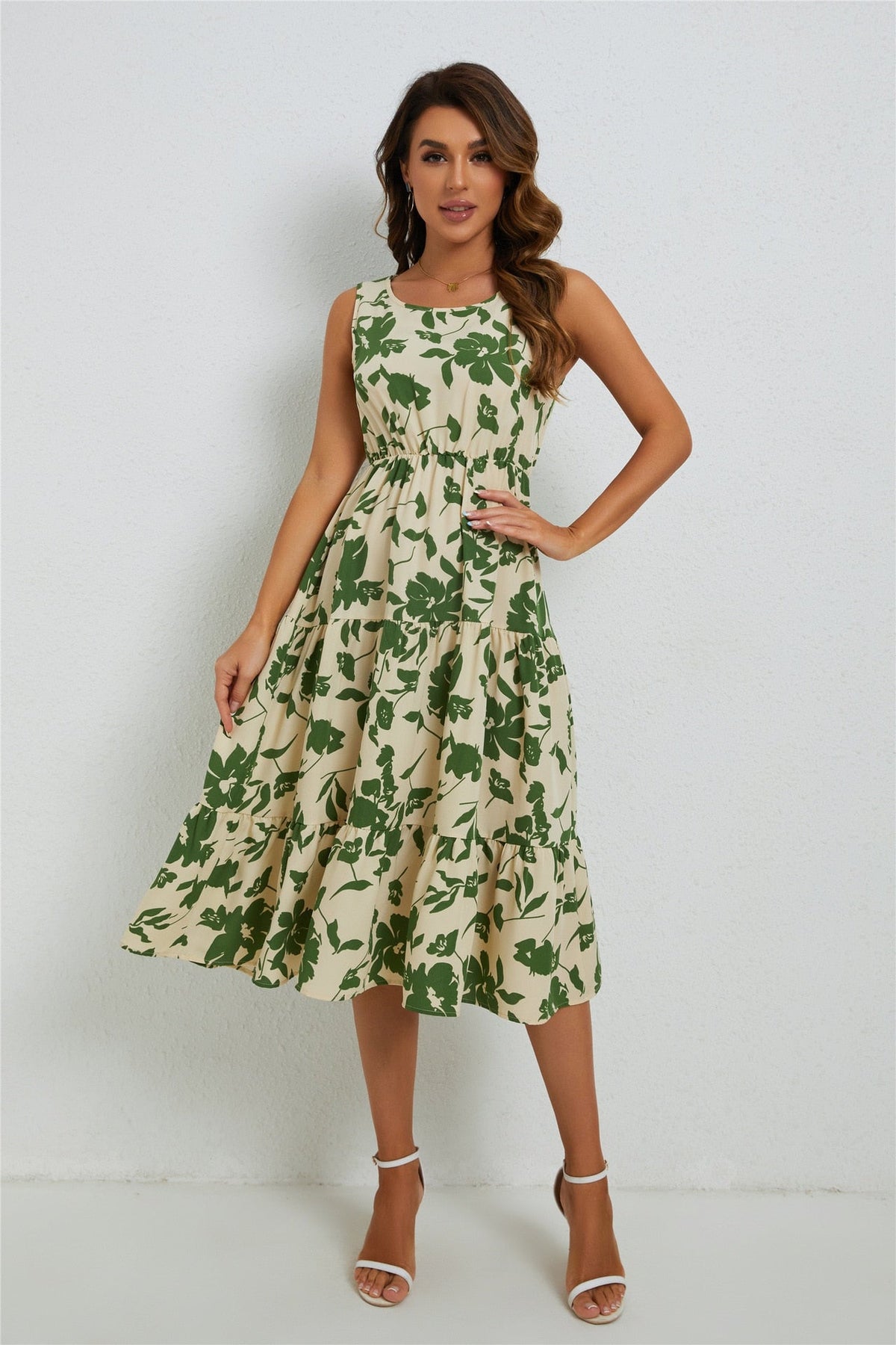 Cindy Floral Midi Dress