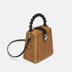 Connie Woman Mini Rattan Handbag