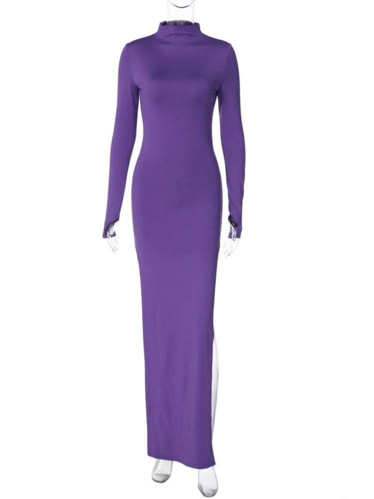 Cindy Turtleneck Long Sleeve Maxi Dress