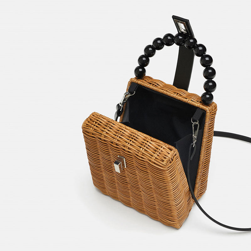 Connie Woman Mini Rattan Handbag