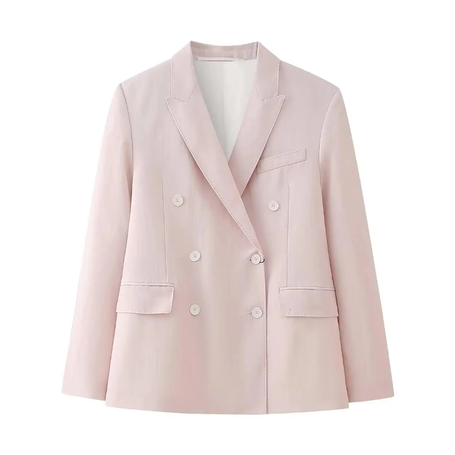 Blush Two Piece Pants Double Breasted Blazer Set