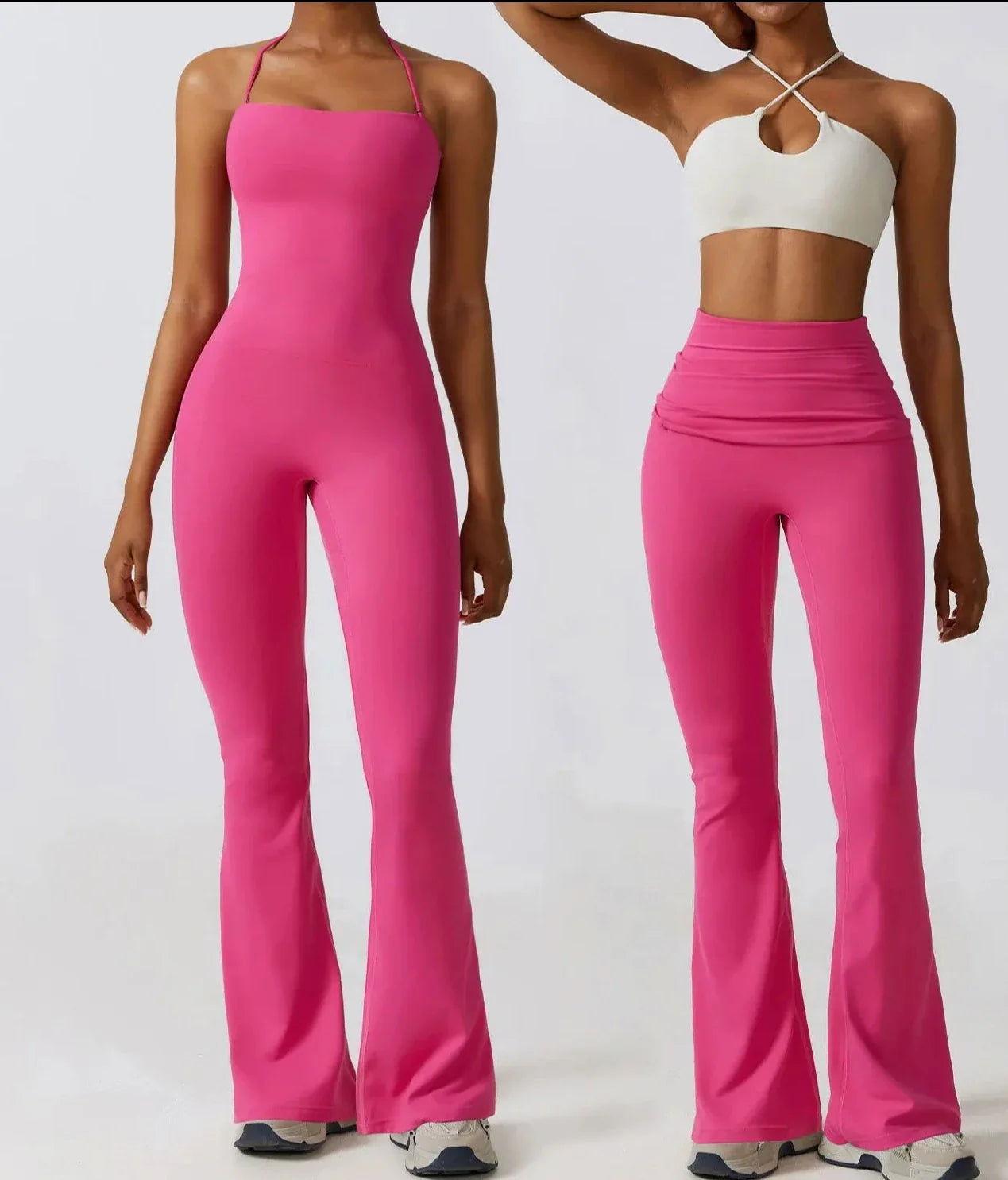 Versatile Yoga Flared Pants Jumpsuit