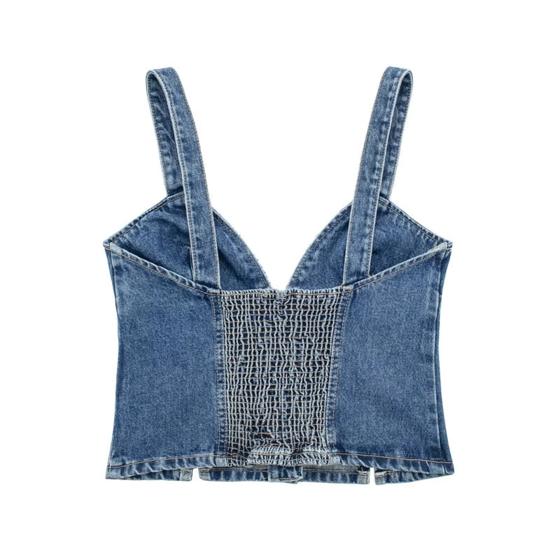 Y2K Denim Top