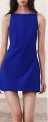 Sleeveless A-Line Royal Blue Mini Dress