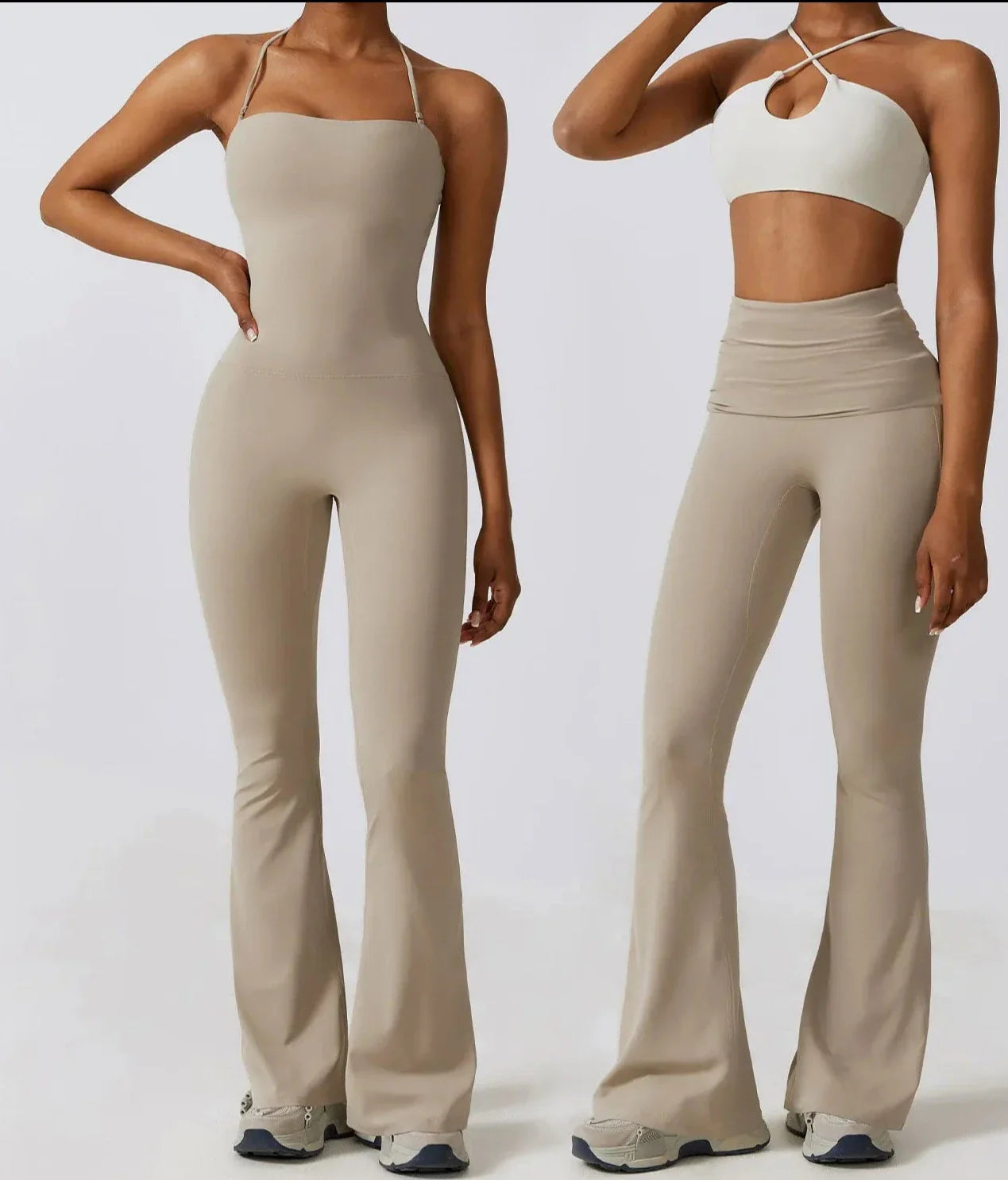 Versatile Yoga Flared Pants Jumpsuit