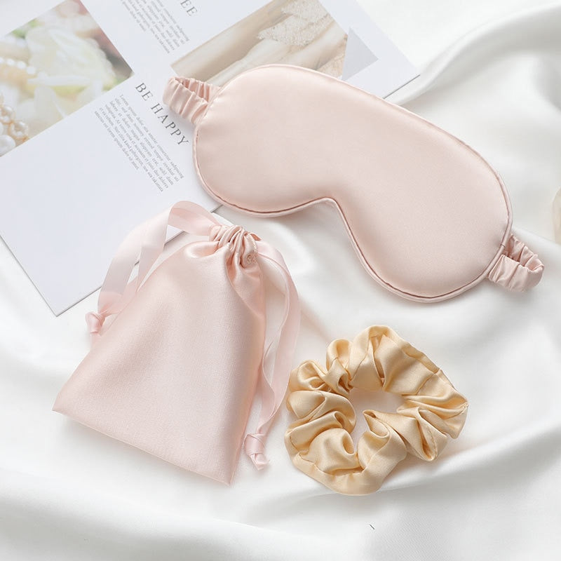 3Pcs Set Silk Sleep Eye Mask