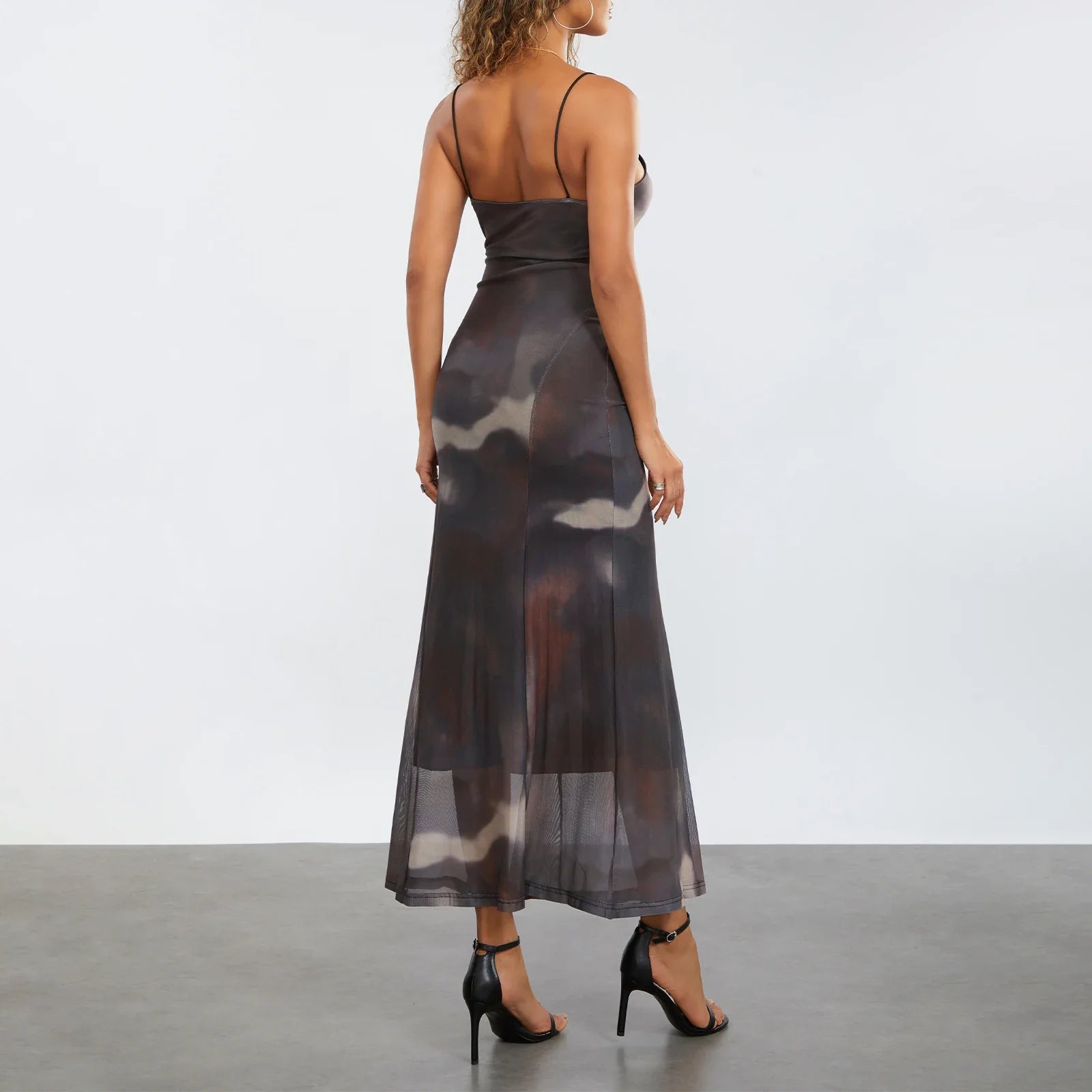 Tie-Dye Bodycon Maxi Dress