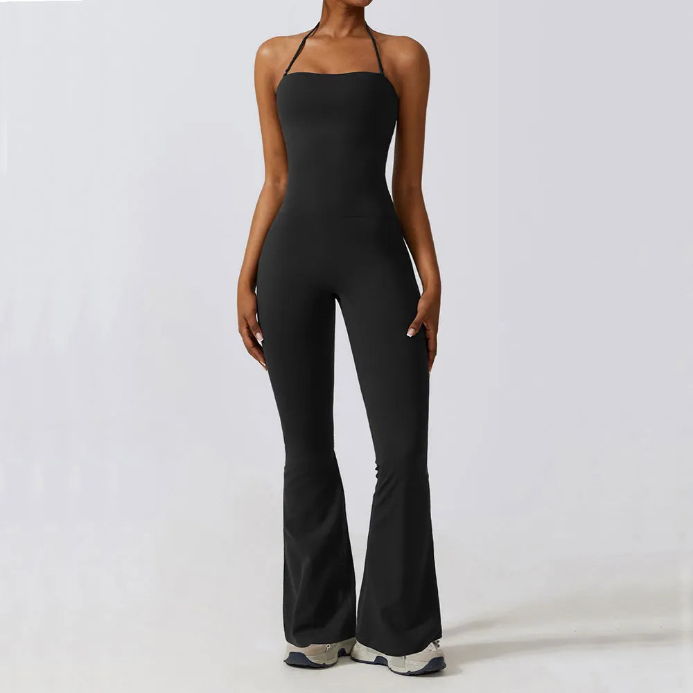 Versatile Yoga Flared Pants Jumpsuit