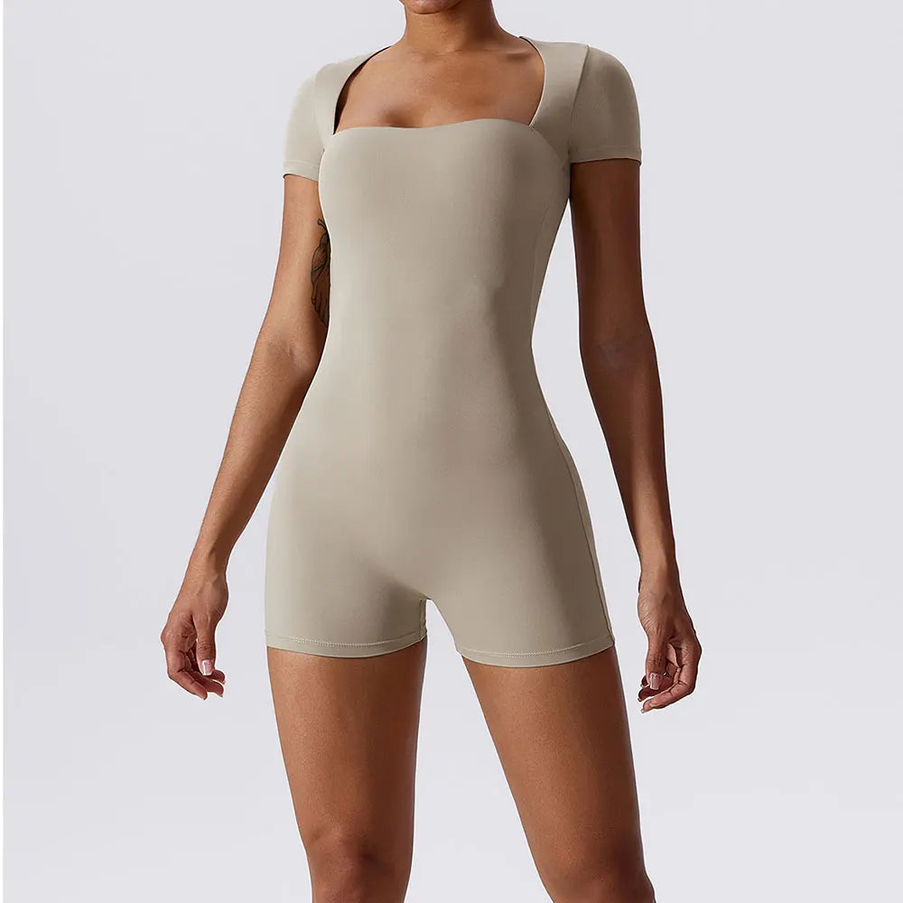 Yoga Short One Piece Sports Suit