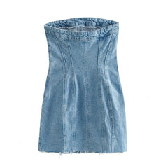 Blue Denim Mini Dress