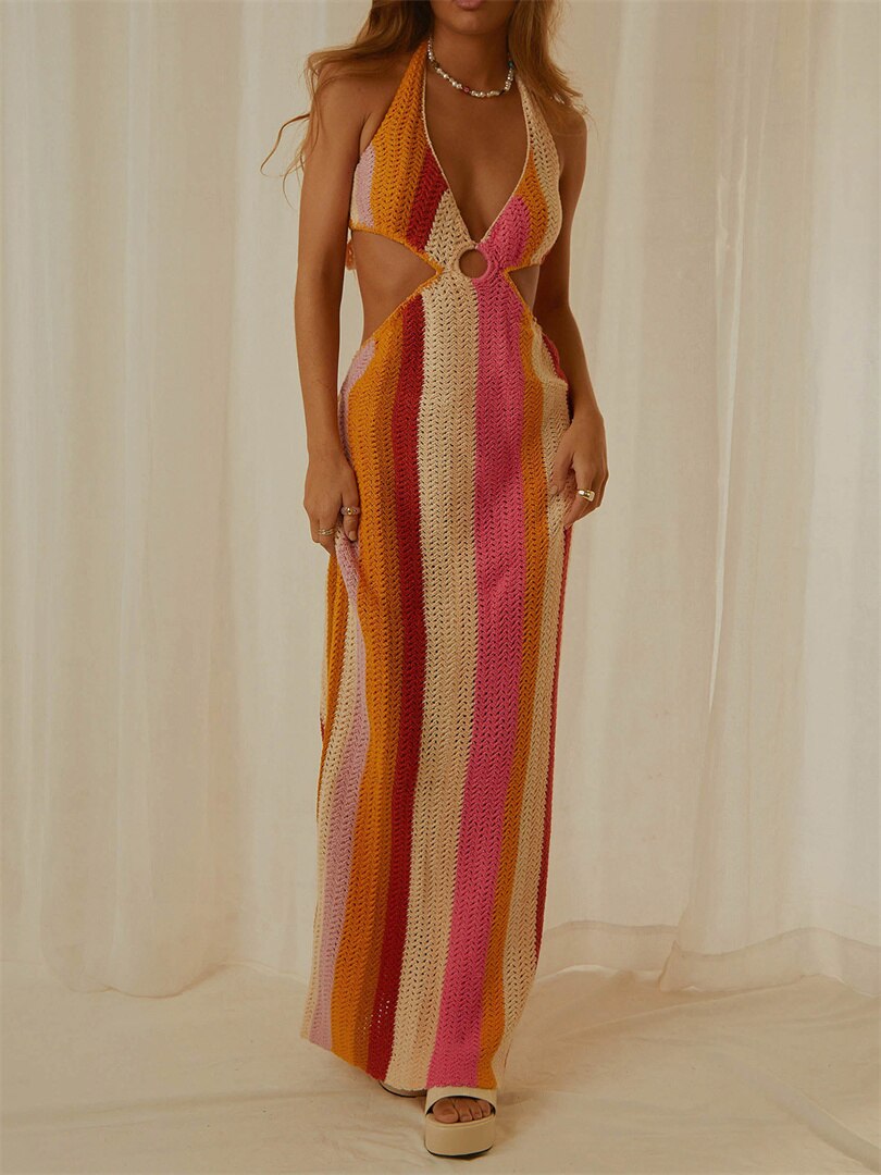 Cut Out Summer Knit Maxi Dress