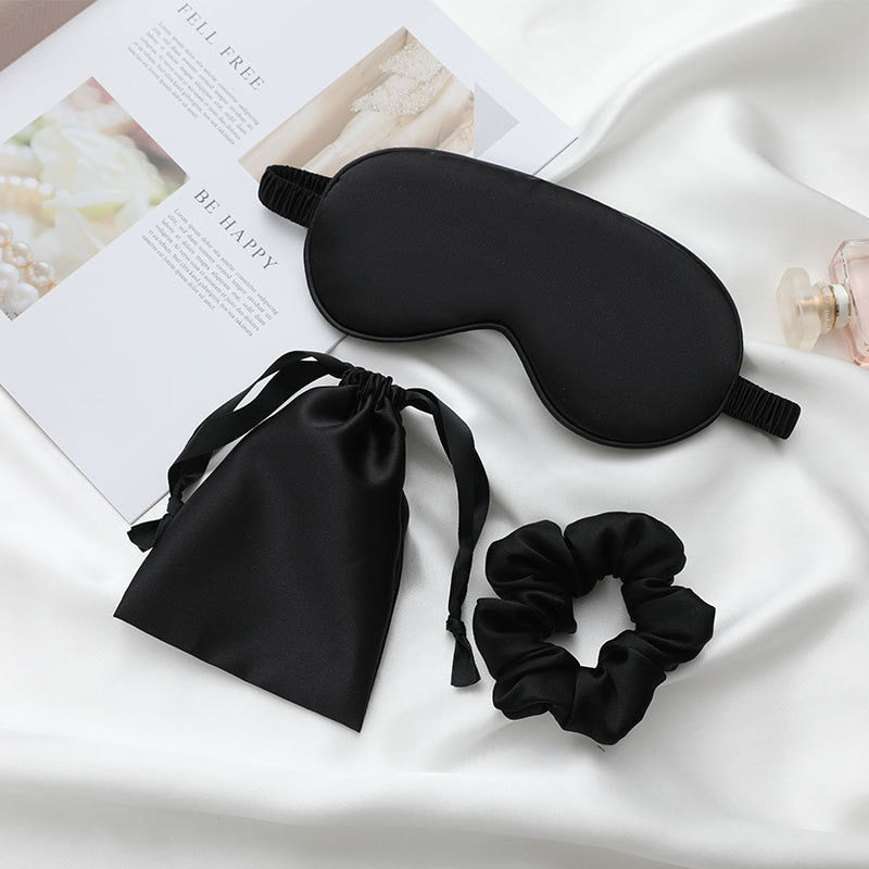 3Pcs Set Silk Sleep Eye Mask