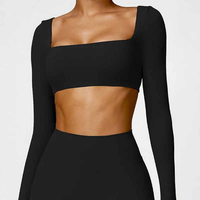 Yoga Long sleeved Cropped Top