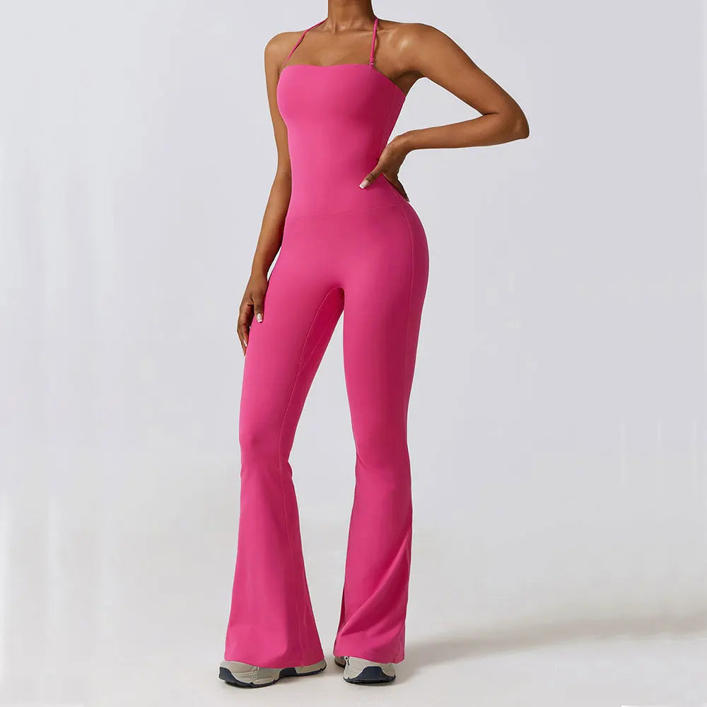 Versatile Yoga Flared Pants Jumpsuit