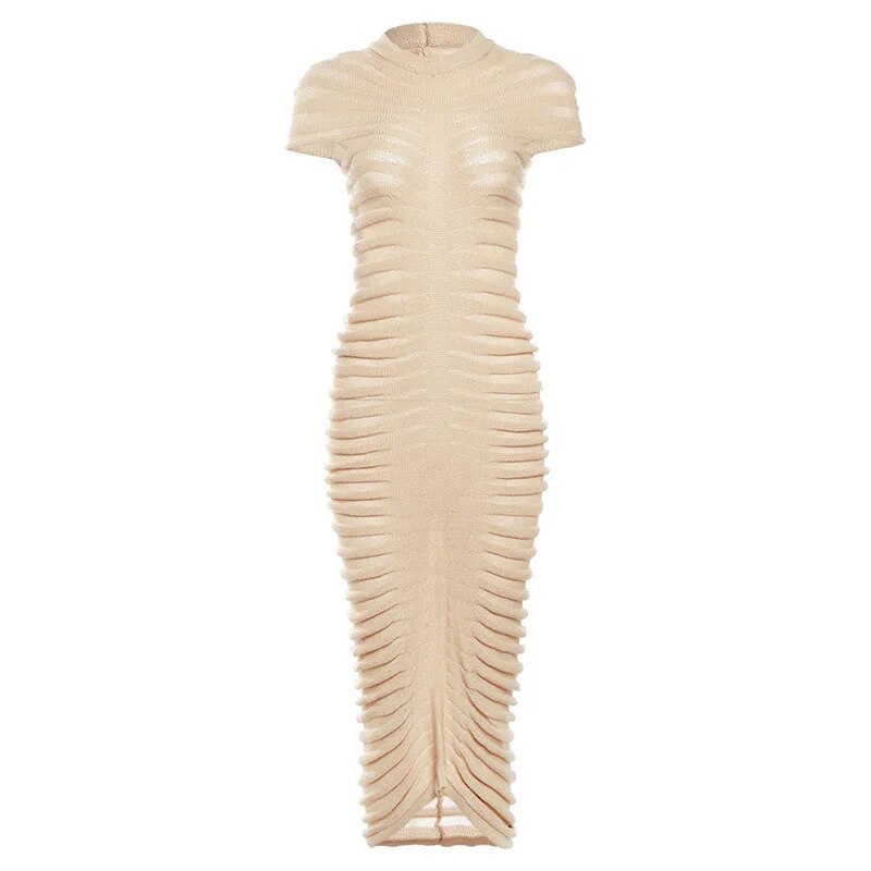 Mesh knit Bodycon Maxi Dress