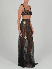 Luxe Lace Two Piece Maxi Skirt Set