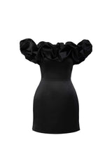 Vintage Ruffle Mini Bodycon