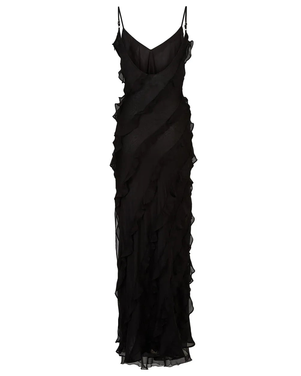 Ruffles Part Two Chiffon Maxi Dress