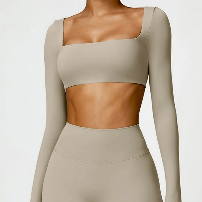 Yoga Long sleeved Cropped Top