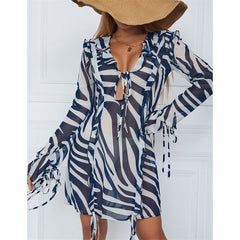 Beatrice Long Sleeve Hollow Out Sundress Mini Dress