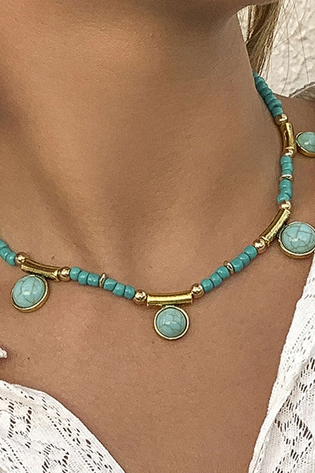 Turquoise Beaded Necklace