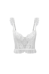 French Lace Trim Corset Top