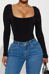 Solid Long Sleeve Bodysuit