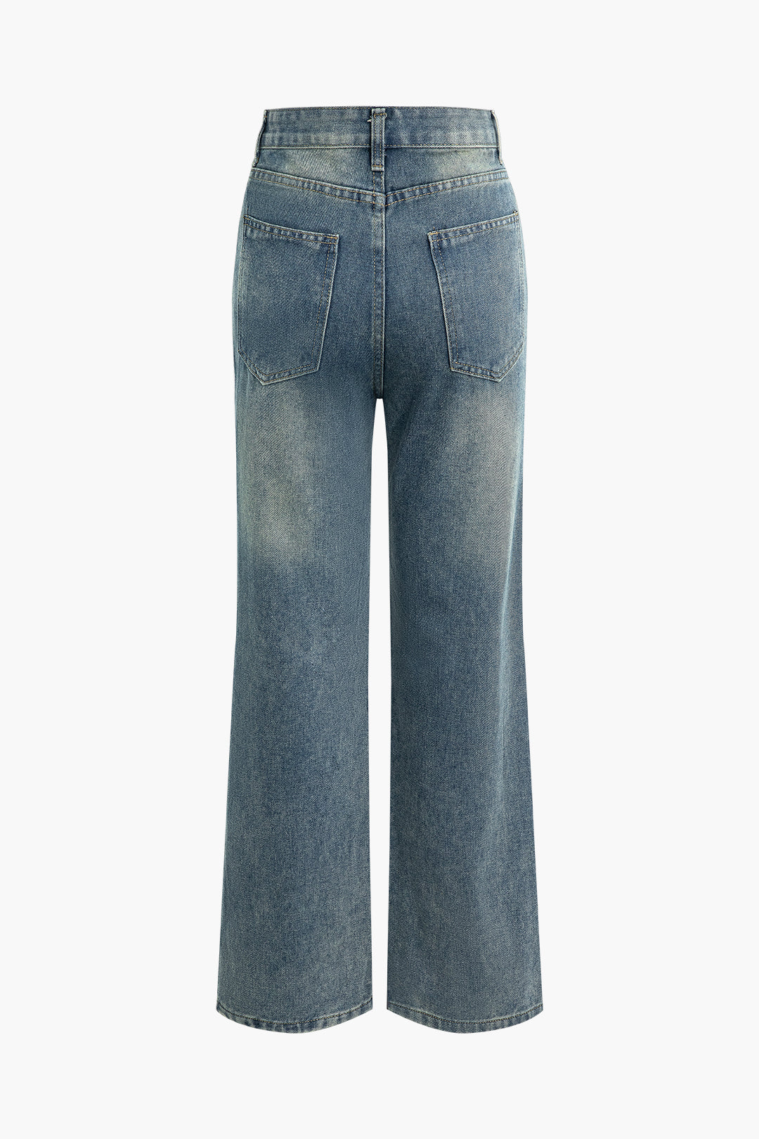 Faded High Waist Wide Leg Jeans