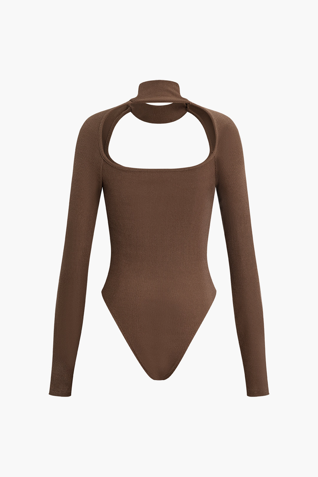 Mock Neck Cut Out Long Sleeve Bodysuit