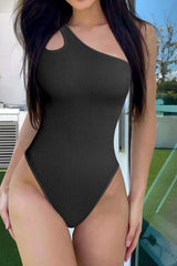 One Shoulder Cut Out Bodysuit