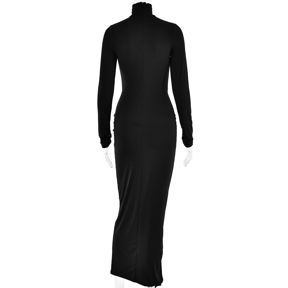 Dana Turtleneck Long Sleeve Maxi Dress