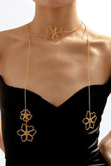 Metal 3D Flower Necklace