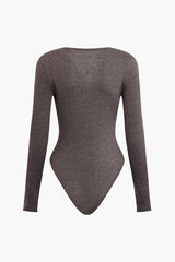 V-neck Twisted Long Sleeve Bodysuit