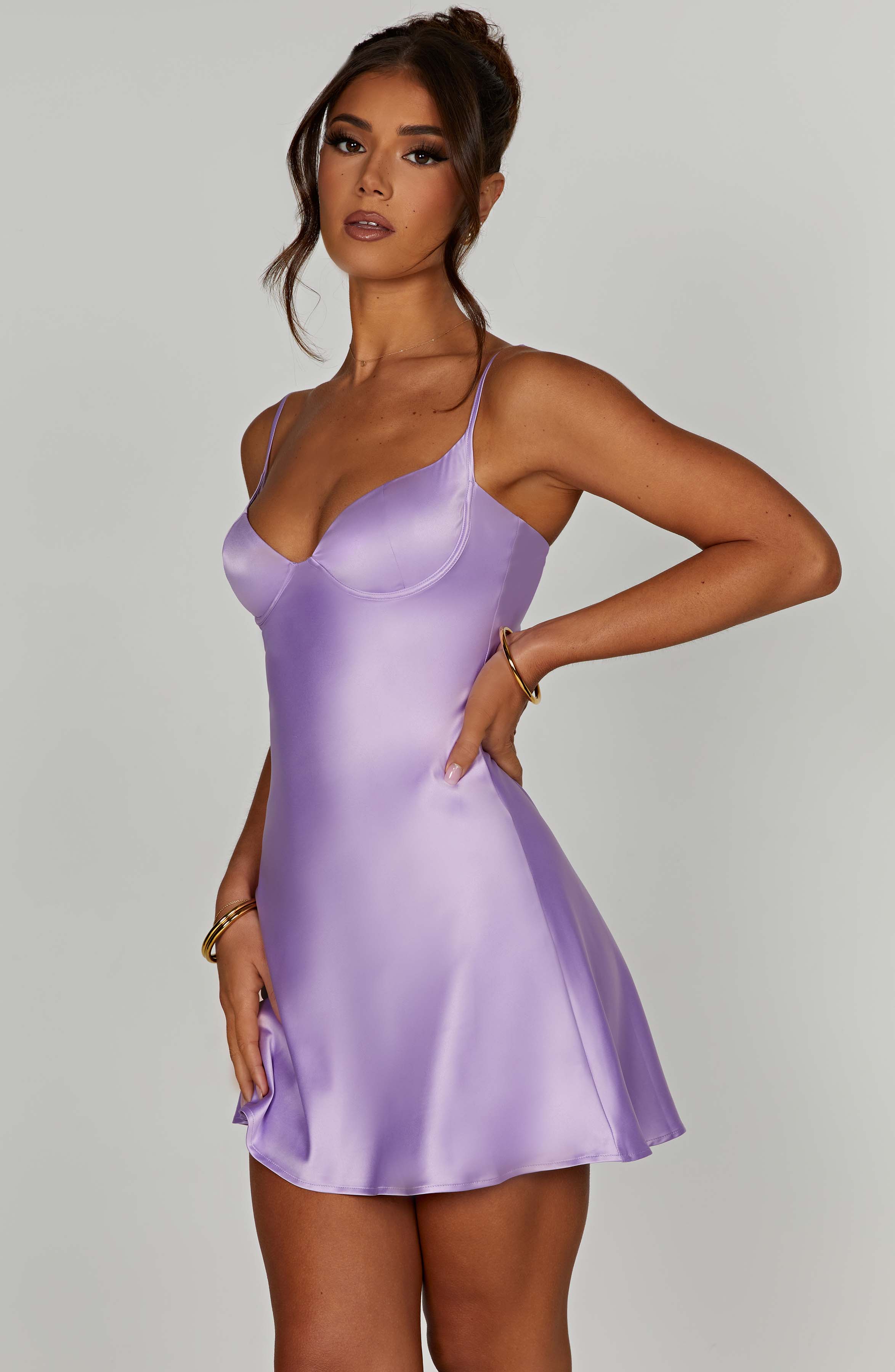 Azaria Mini Dress - Purple