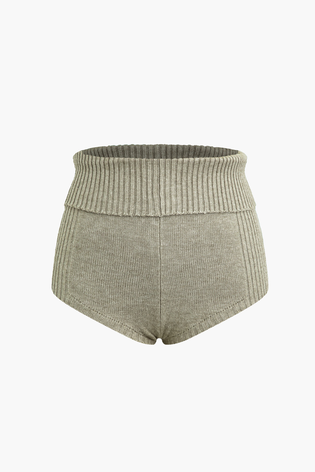 Foldover Waist Knit Shorts