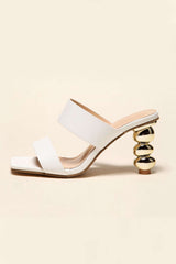 Open Toe Ankle-strapless High Heeled Sandals