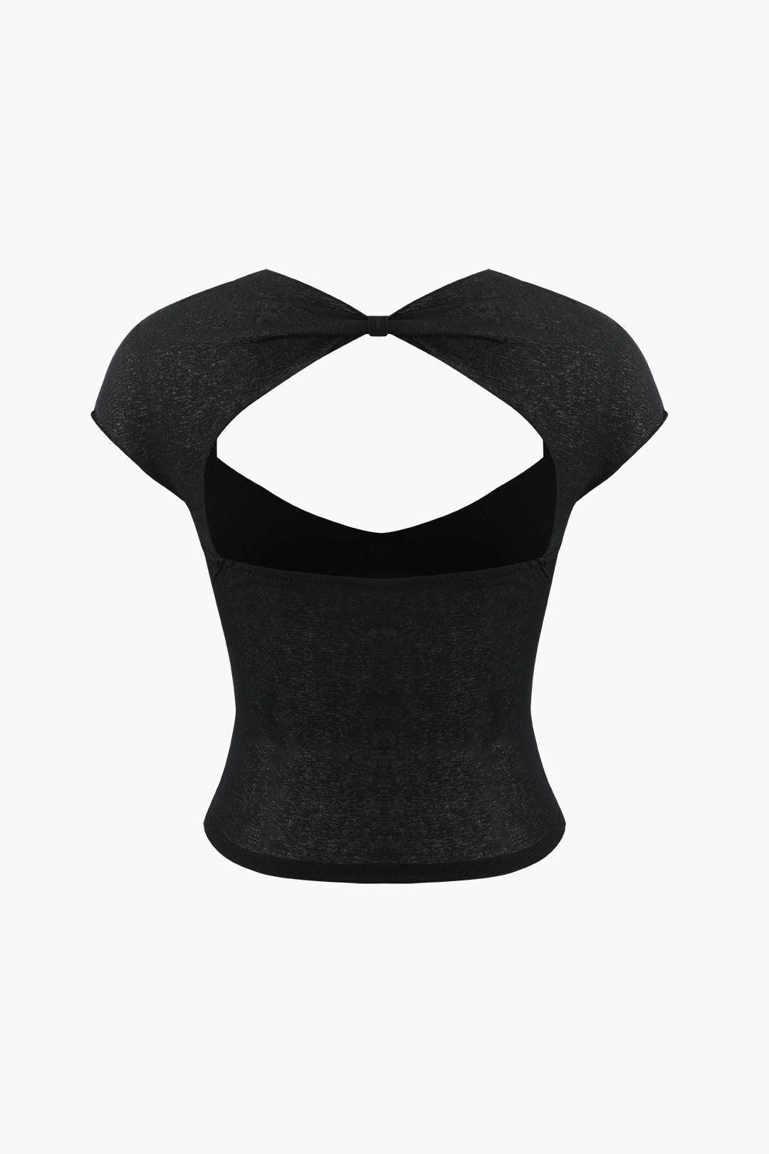 V-neck Backless Crop T-Shirt