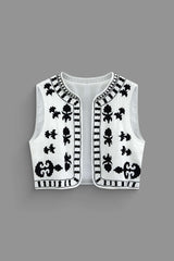 Contrast Floral Pattern Vest