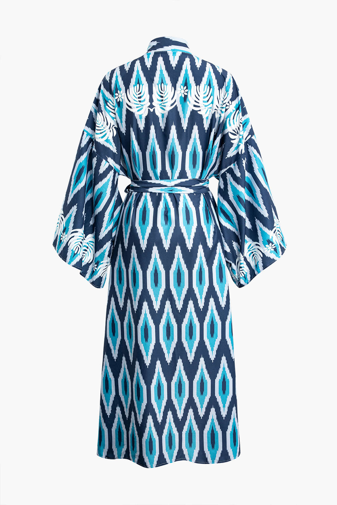 Geometric Print Belted Cover Up