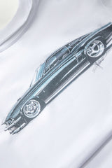 Car Print Crop T-shirt