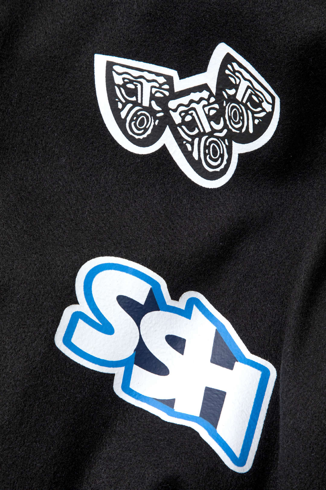 Letter Graphic Contrast Press-stud Varsity Jacket