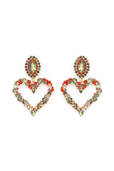 Crystal Heart Drop Earrings